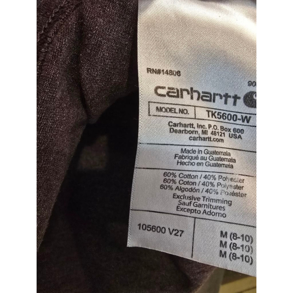 Unisex Carhartt M (8-10) Brown Gold Logo Short Sleeve Tee - Picture 4 of 5